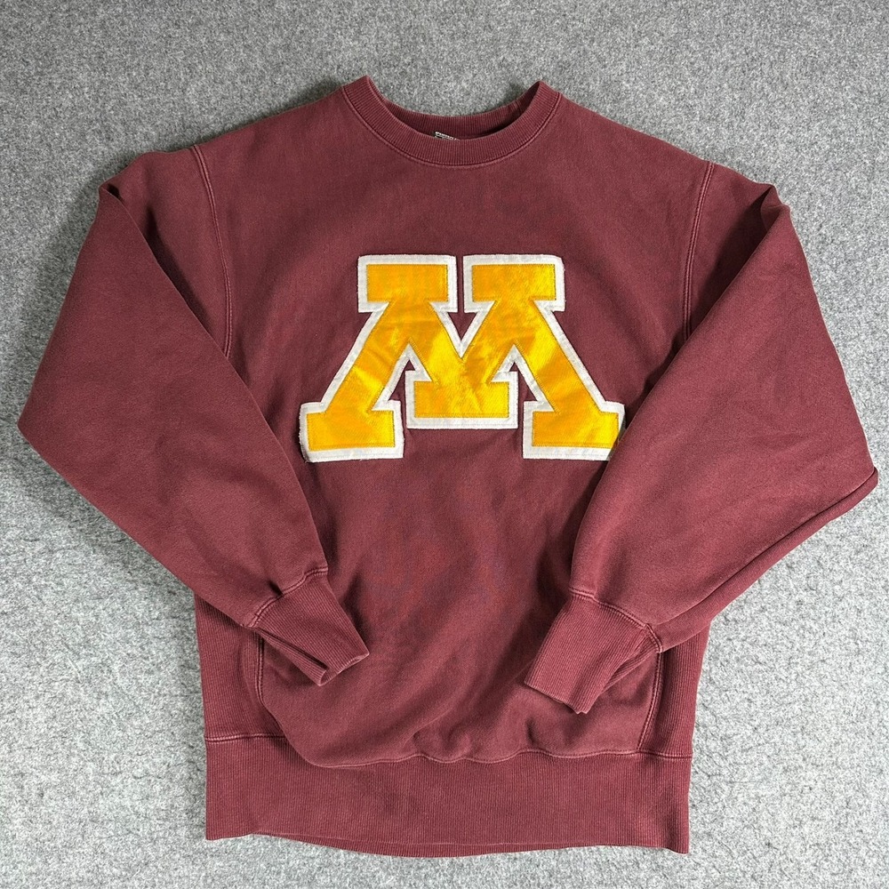 Minnesota Golden Gophers Sweatshirt Mens Small Maroon NCAA Football‎ Crewneck